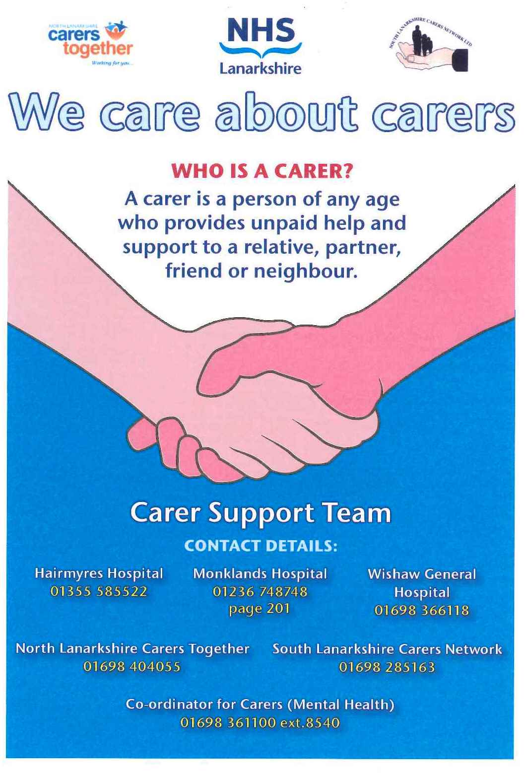 We Care About Carers We Care About Carers